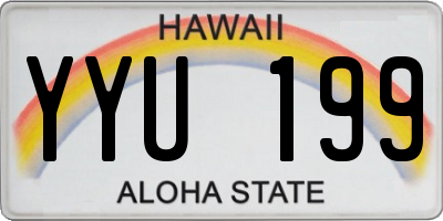 HI license plate YYU199