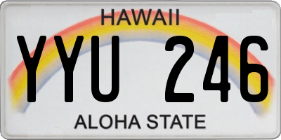 HI license plate YYU246
