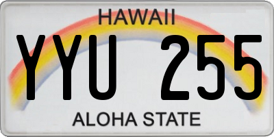 HI license plate YYU255