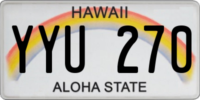 HI license plate YYU270