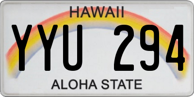 HI license plate YYU294