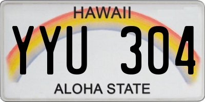 HI license plate YYU304