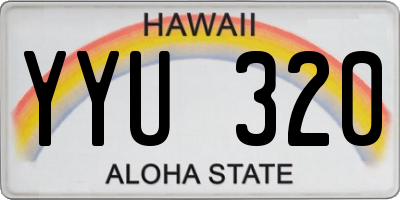 HI license plate YYU320