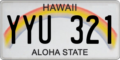 HI license plate YYU321