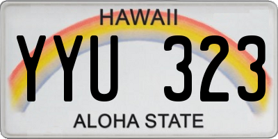 HI license plate YYU323