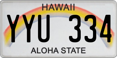 HI license plate YYU334