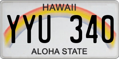 HI license plate YYU340