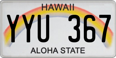 HI license plate YYU367