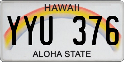 HI license plate YYU376