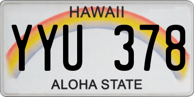 HI license plate YYU378
