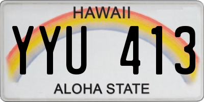 HI license plate YYU413
