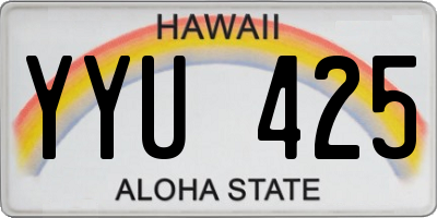 HI license plate YYU425