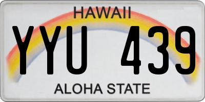 HI license plate YYU439