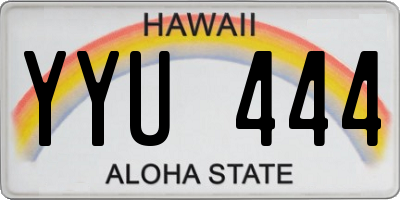 HI license plate YYU444
