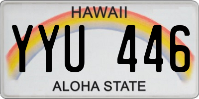 HI license plate YYU446