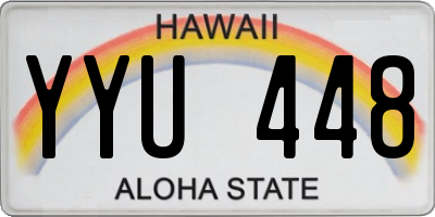 HI license plate YYU448