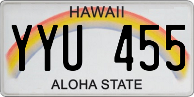 HI license plate YYU455