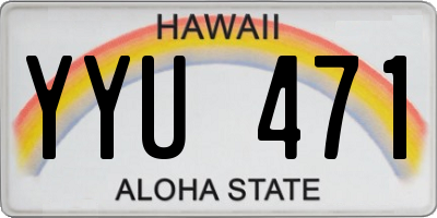 HI license plate YYU471