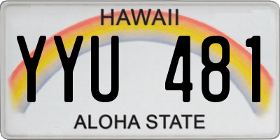 HI license plate YYU481
