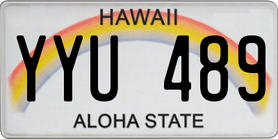 HI license plate YYU489