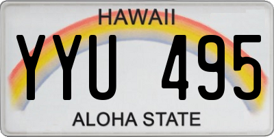 HI license plate YYU495