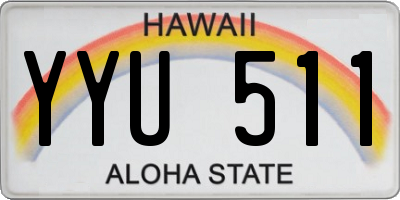 HI license plate YYU511