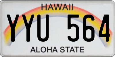 HI license plate YYU564