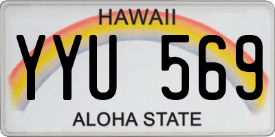 HI license plate YYU569