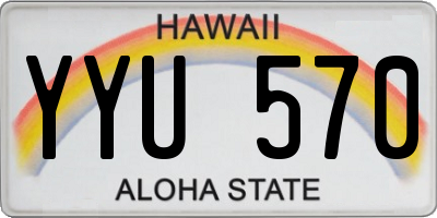 HI license plate YYU570