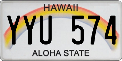 HI license plate YYU574