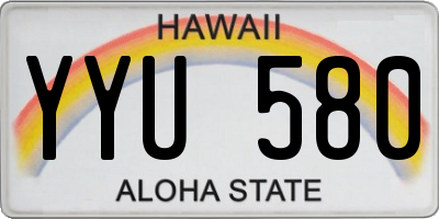 HI license plate YYU580