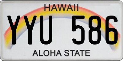 HI license plate YYU586