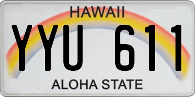 HI license plate YYU611