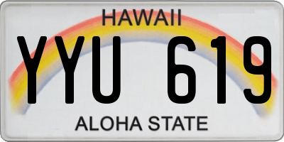 HI license plate YYU619