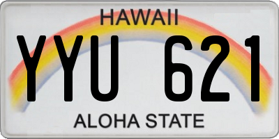 HI license plate YYU621