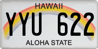 HI license plate YYU622