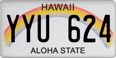 HI license plate YYU624