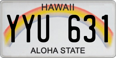 HI license plate YYU631