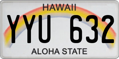 HI license plate YYU632