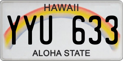 HI license plate YYU633