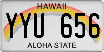 HI license plate YYU656