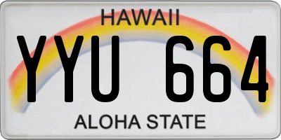 HI license plate YYU664