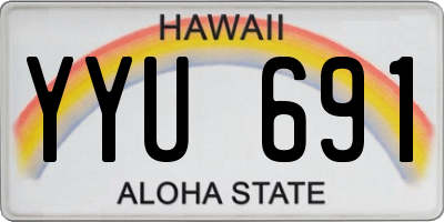 HI license plate YYU691