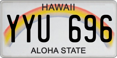 HI license plate YYU696
