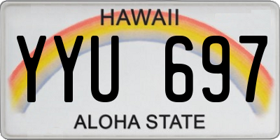 HI license plate YYU697