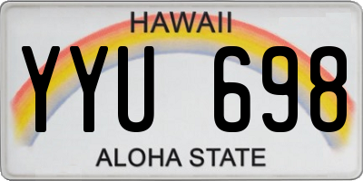 HI license plate YYU698