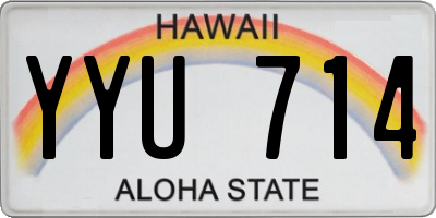 HI license plate YYU714