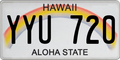 HI license plate YYU720
