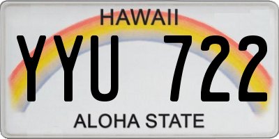 HI license plate YYU722