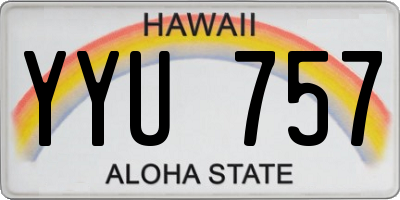 HI license plate YYU757